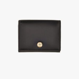 Icon Trifold In Calf Leather - Grey