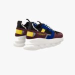 Chain Reaction Low Top In Split Leather-Fabric-Calf Leather - White