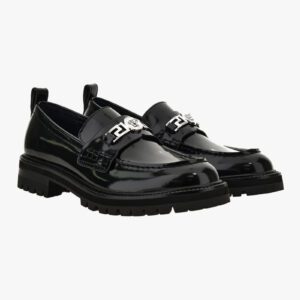 Loafer In Calf Leather - Black-Palladium