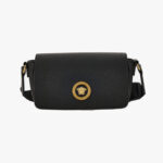 Bag In Grainy Calf Leather - Black-Versace Gold