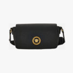Bag In Grainy Calf Leather - Black-Versace Gold