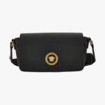 Bag In Grainy Calf Leather - Black-Versace Gold