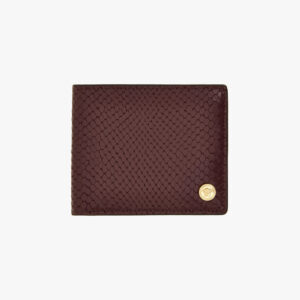 Wallet In Printed Ayers Calf Leather - Garnet-Versace Gold