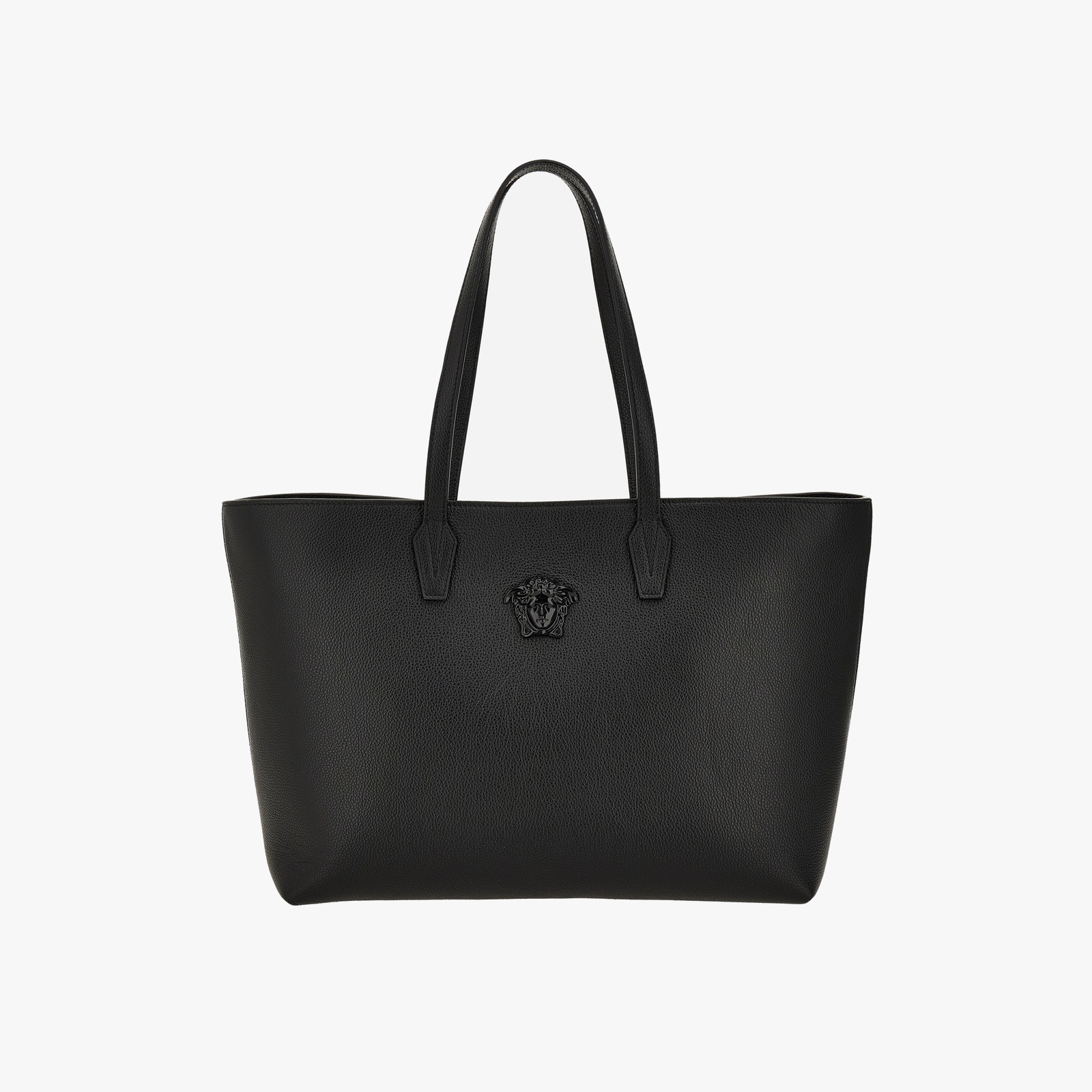 Tote In Grainy Calf Leather - Black-Versace Gold Tote In Grainy Calf Leather - Black-Versace Gold
