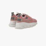 Chain Reaction Sneaker In Split Leather-Fabric-Calf Leather