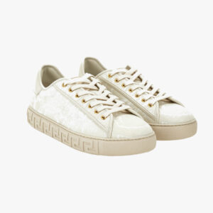 Sneaker In Fabric- Responsible Fabric - Snow-Versace Gold
