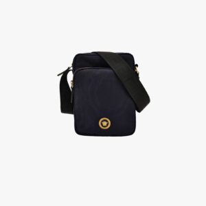 Icon Nylon Crossbody In Nylon Jacquard-Calf Leather - White