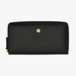 Wallet In Calf Leather - Black-Versace Gold
