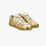 Galaxia Sneaker In Laminated Lamb Leather - Pink