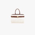 La Medusa Large Tote In Fabric-Calf Leather
