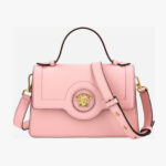 Top Handle In Calf Leather - Pink-Versace Gold