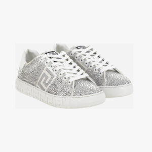 Sneaker In Responsible Fabric-Fabric-Hot Fix Strass - White-Black