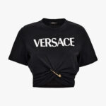 T-Shirt In Cotton Jersey Fabric Logo Print - Black-White