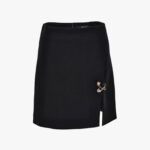 Skirt In Responsible Stretch Wool Grain De Poudre - Black