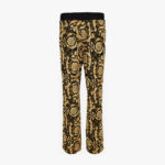 Sweatpant In Barocco Jacquard Fabric - Black-Gold