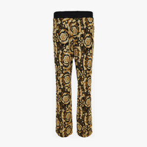 Sweatpant In Barocco Jacquard Fabric - Black-Gold