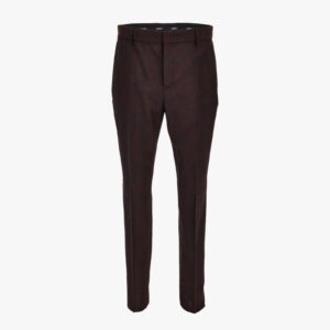 Formal Pant In Wool Barocco Tailoring Fabric - Dark Aubergine