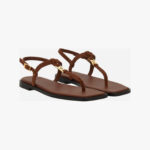Sandal In Suede-Enamel Hw - Rust-Versace Gold