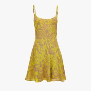 Dress In Crepe De Chine - Sand-Mimosa