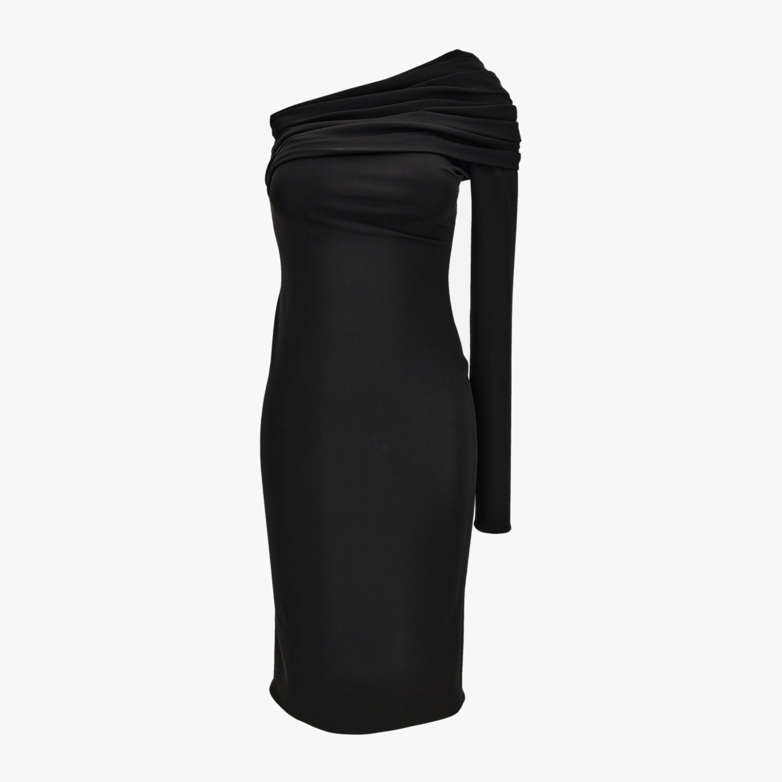 Dress In Responsible Techno Piquet Stretch - Black Dress In Responsible Techno Piquet Stretch - Black