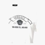 T-Shirt In Jersey Fabric-Versace Via Gesu' Print - White-Black