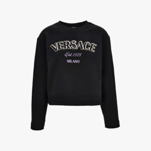 Sweatshirt In Sweatshirt Versace Milano Print - Black-Violet-Yellow