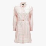 Dress In Twill Poly Medusa Chain Allover Print - Pink-Champagne