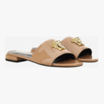 Sandal In Patent Leather - Blush-Versace Gold