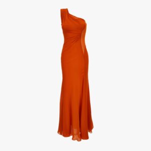 Cocktail Dress In Responsible Matt Enver Satin - Grey