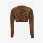 Knit Sweater In Leopard Jacquard Viscose - Brown-Black