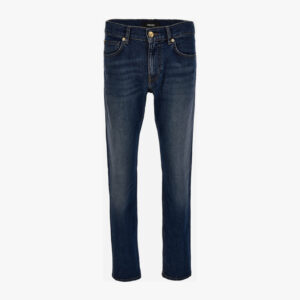 Pant Denim In Blue Stone Medium Wash Denim - Medium Blue-Tan