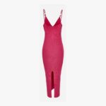 Knit Dress In Viscose Stretch - Dragon Fruit