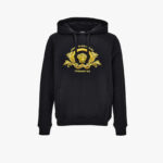 Sweatshirt In Non-Brushed Sweat Fabric-Medusa Embroidery - Black-Gold