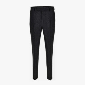 Formal Pant In Fabric Viscose Wool Jacquard Lurex Dis. Leopard - Black