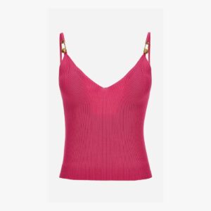 Knit Top In Viscose Stretch - Dragon Fruit