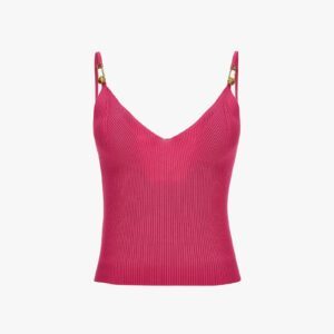 Knit Top In Viscose Stretch - Dragon Fruit