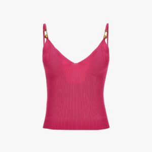 Knit Top In Viscose Stretch - Dragon Fruit