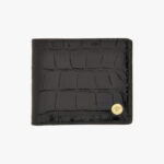 Wallet W/Coin Pocket In Embossed Croc Calf Leather