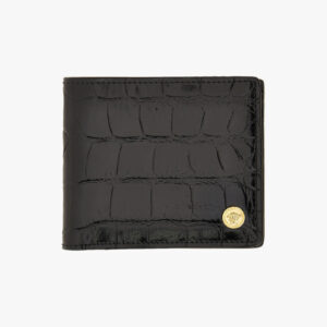 Wallet W/Coin Pocket In Embossed Croc Calf Leather