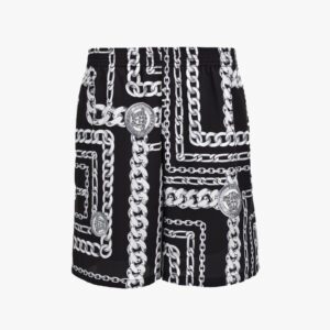 In Twill Poly Medusa Chain Print Allover - Black-Grey