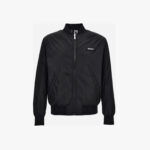 Blouson In Nylon Fabric Combo-Allover Chain Print - Black-Grey