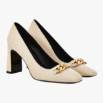 Pump In Calf Leather - Light Sand-Gold Versace
