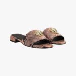 La Medusa Sandal In Printed Python Calf Leather