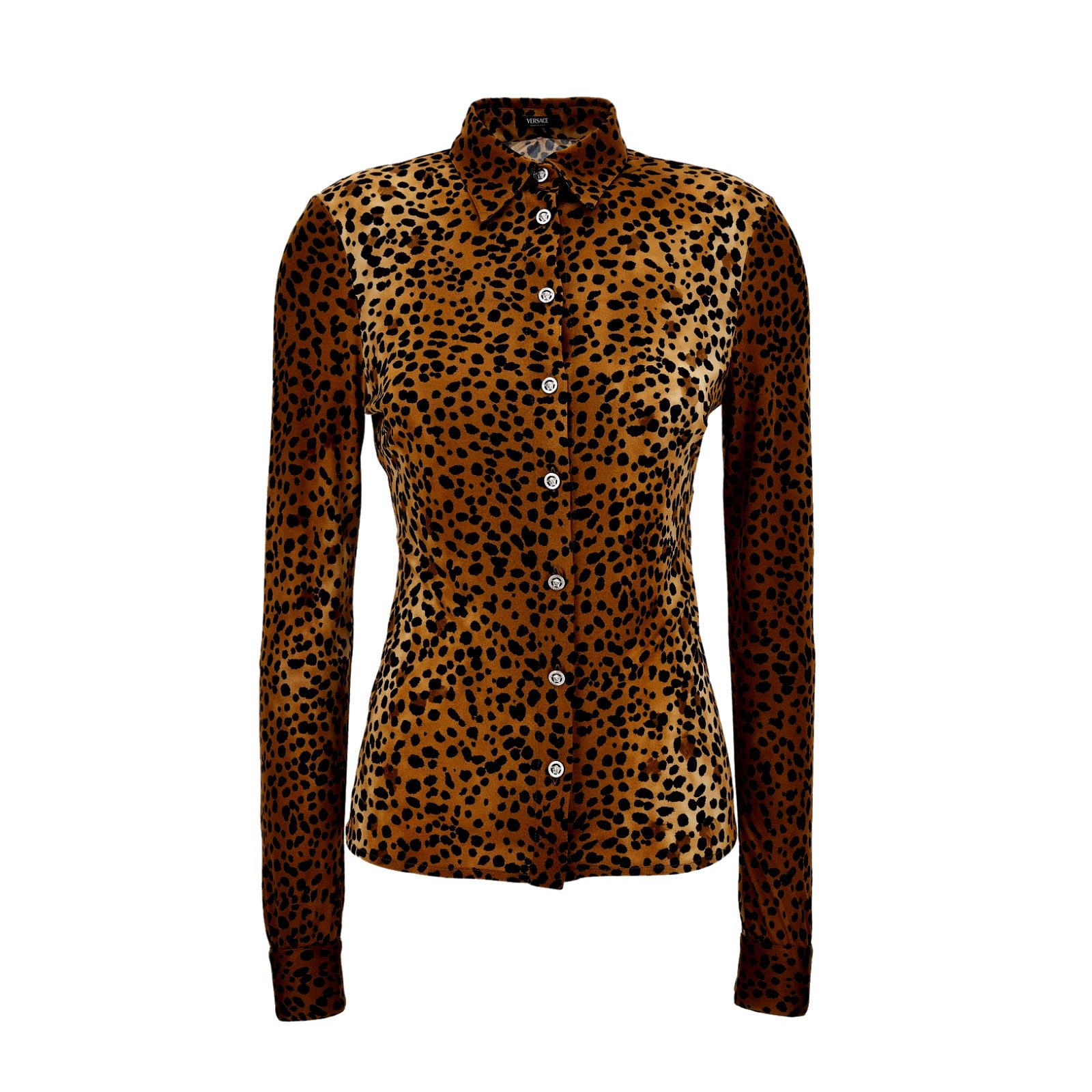 Formal Shirt In Leopard On Responsible Viscose Liquid Jersey Formal Shirt In Leopard On Responsible Viscose Liquid Jersey