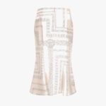 Skirt In Enver Satin Medusa Chain Allover Print - Grey