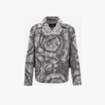 Coat In Responsible Double Splittable Cashmere Mix Macro Barocco Melange - Concrete Melange