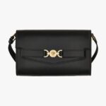 Bag In Calf Leather - Black-Versace Gold