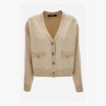 Knit Sweater In Wool Cashmere Icons - Beige-Bone