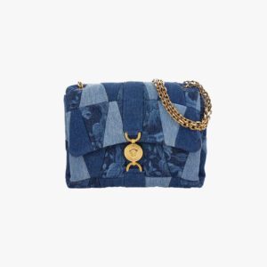Medusa 95 Kleio Shoulder In Lasered Denim Barocco - Red