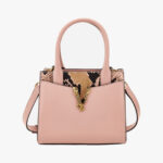 Top Handle In Calf Leather-Printed Python